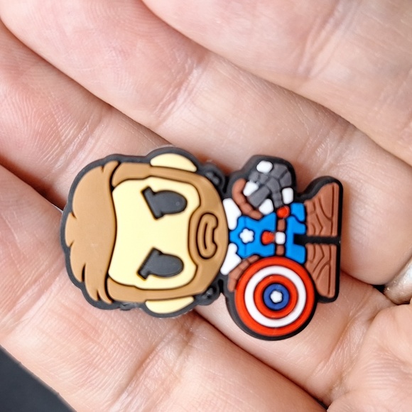 Captain America Avenger jibbit croc shoe charm Marvel character - Picture 1 of 2